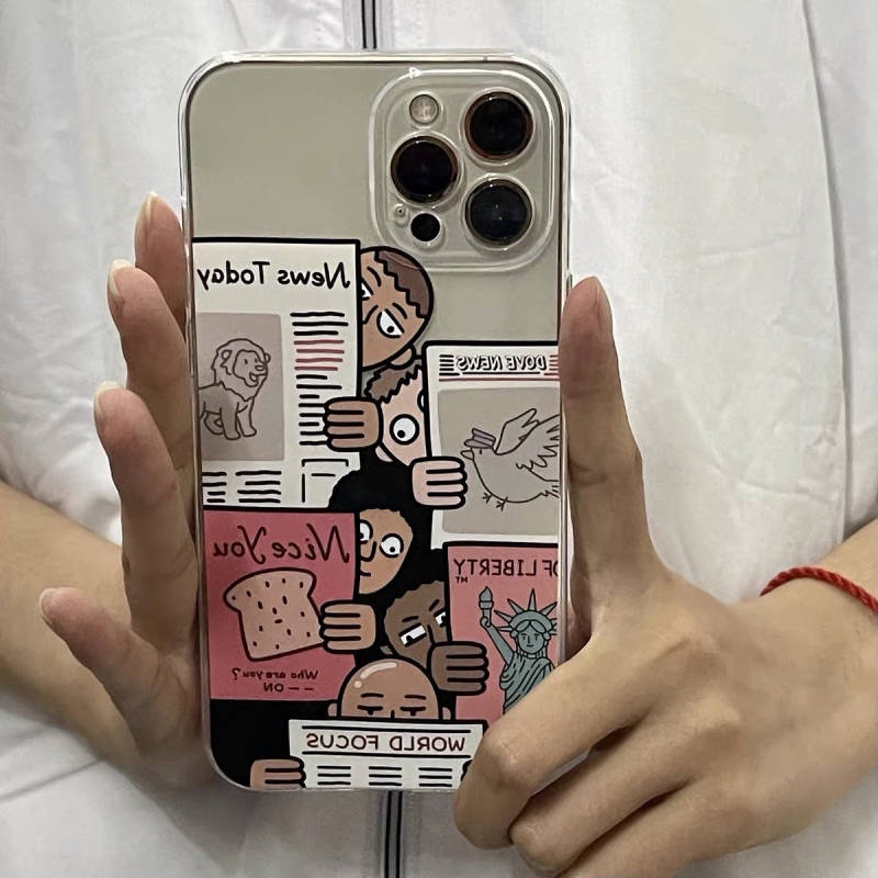 INS Cartoon Enthusiastic Customers Suitable for Apple 13promax Silicone Drop-Resistant Soft Case Iphone12/11xs tluO