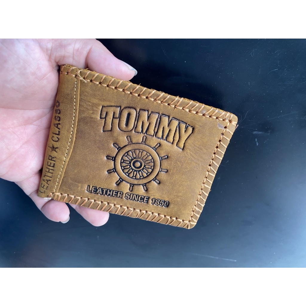 Ví Nam Da Bò Sáp Thật  May Tay-  Hình Ông Địa