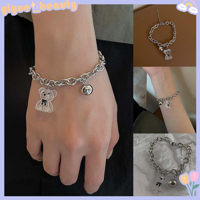 Vòng Tay Trong Suốt Hình Gấu Dễ Thương Cho Nữ