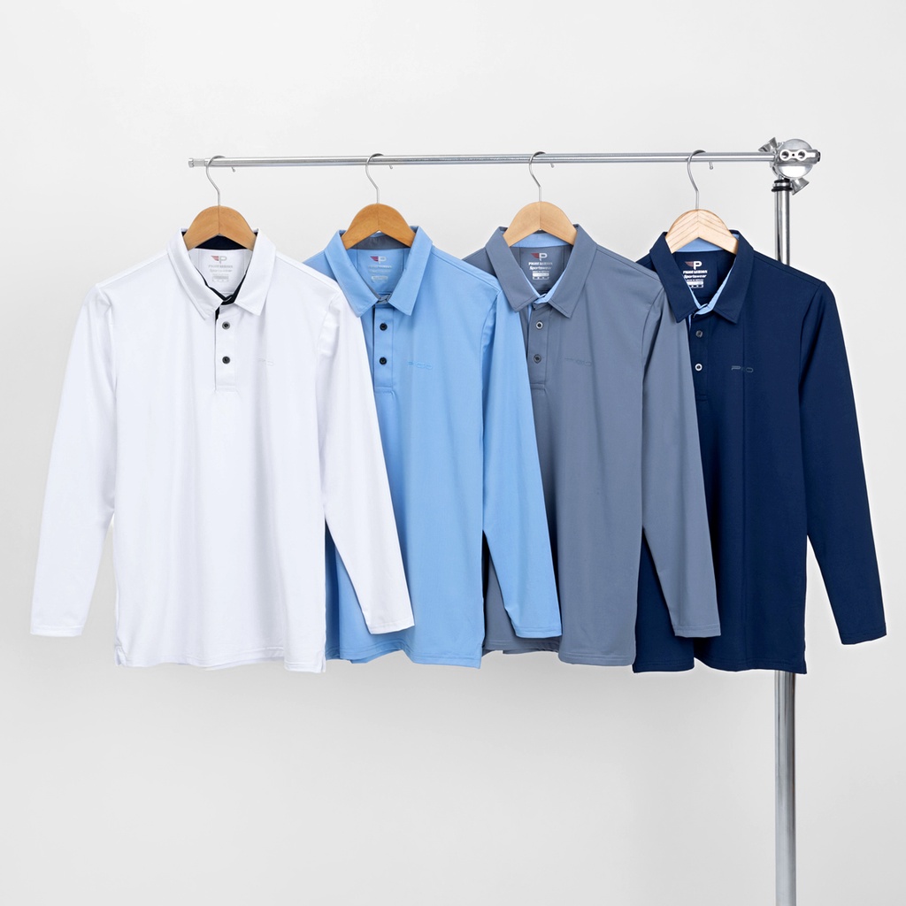 Áo thun thể thao nam dài tay cổ bẻ chất coolmax Amanbasic AMADT05