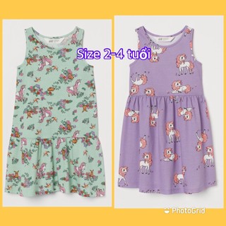 (Hàng Auth) Đầm bé gái HM size 2-10Y