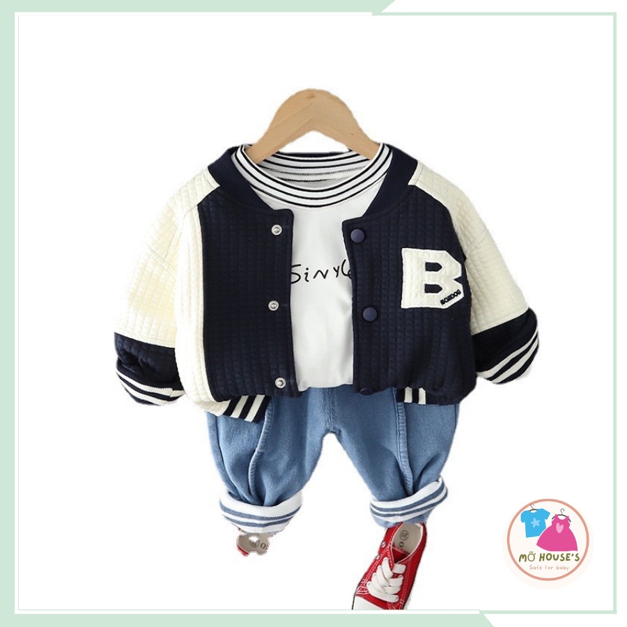 Áo khoác bóng chày, áo khoác thể thao phong cách hàn quốc cho bé từ 20kg đến 35kg AK02