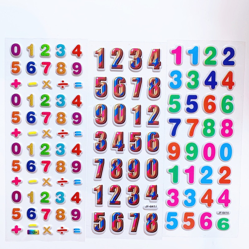 Bộ 6 Tấm Sticker Dán 3D Hình Chữ Cái Tiếng Anh Họa Tiết Hoạt Hình Dành Cho Trẻ Em