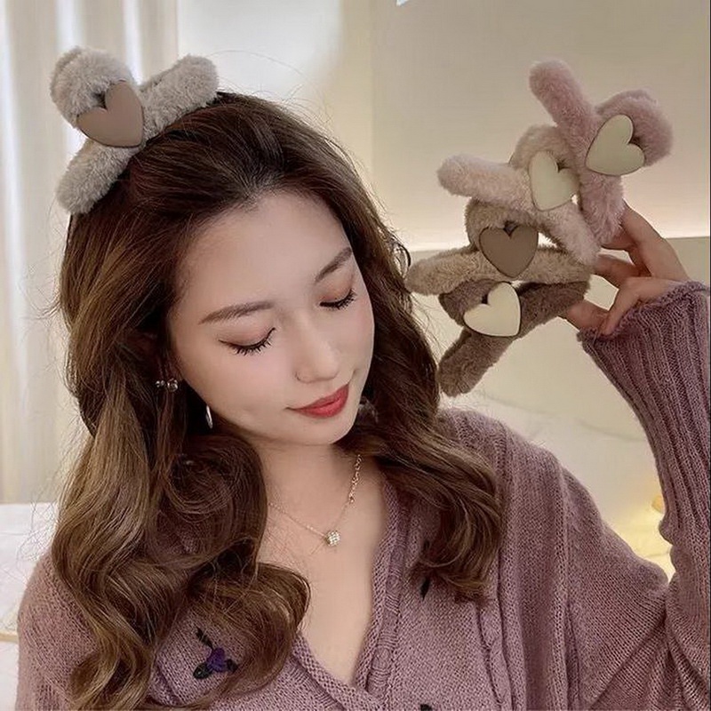 Kẹp Tóc Càng Cua Đính Lông Giả Thời Trang Thu Đông Hàn Quốc Cho Nữ