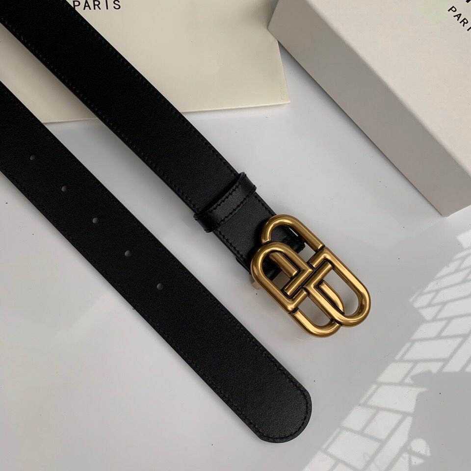 UTKS Balenciaga new hot sale BB home first layer cowhide women's belt men's double B all-match leather belt aristocratic family 4.0 cm3.02022