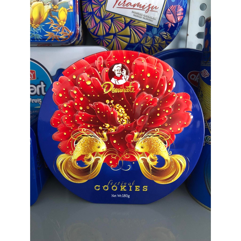 BÁNH QUY DOMINATE FESTIVAL COOKIES HỘP THIẾC 180G*24