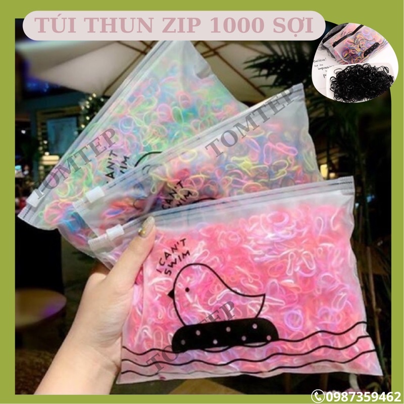 Túi thun cột tóc bịch zíp chuyên sỉ SLL giá tốt- 1000 sợi