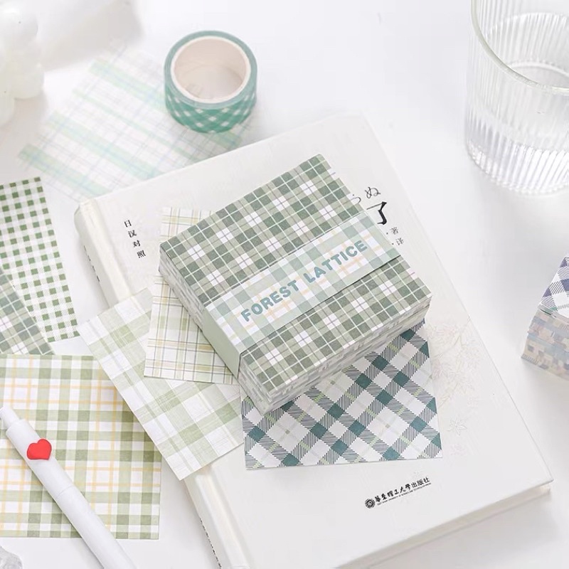 Giấy Note Giấy Ghi Chú 400 Tờ Kẻ Caro Nhiều Màu Sắc Vintage Mẫu 2022