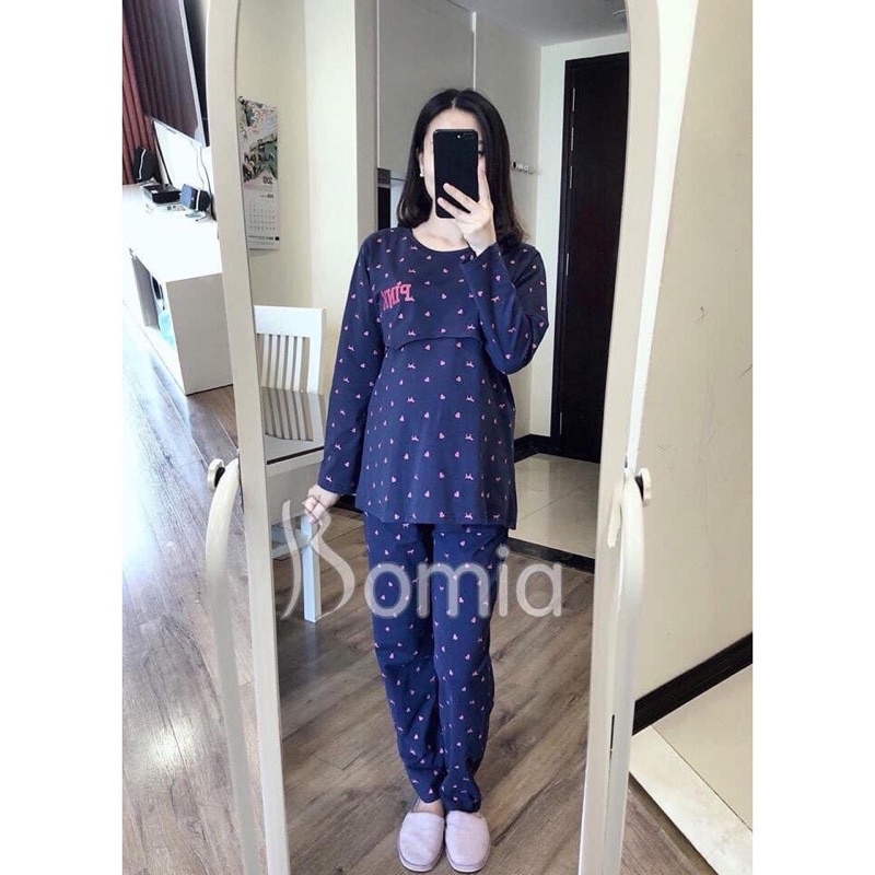 Bộ Bầu ,sau sinh Chất coton ,100% coton mềm mịn ,không bai ,không xùquần có chun chỉnh freesize 43-68kg