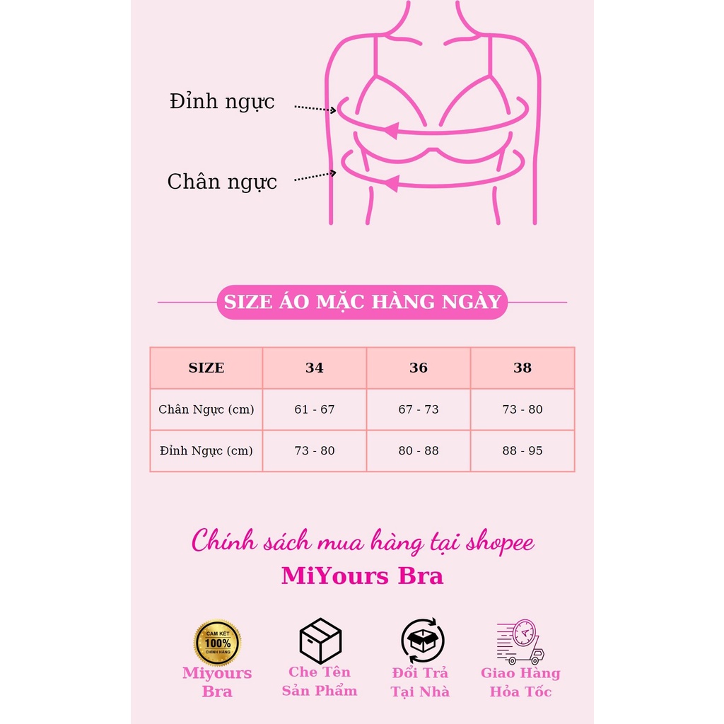 Áo lót bra croptop nữ Miyours Fashion & More BR010 ren nhún, dây mảnh, không gọng kèm đệm mỏng nâng ngực nhẹ nhàng