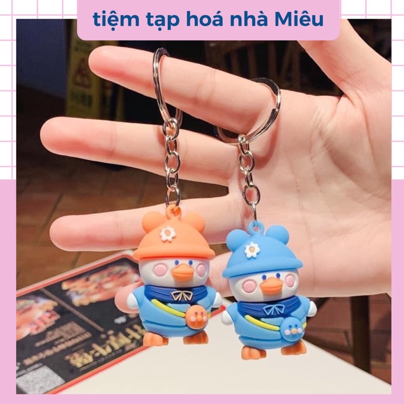 Móc khoá vịt đội nón hoạt hình siêu dễ thương - Quà tặng bạn gái 20/10 8/3 - tiệm tạp hoá nhà Miêu