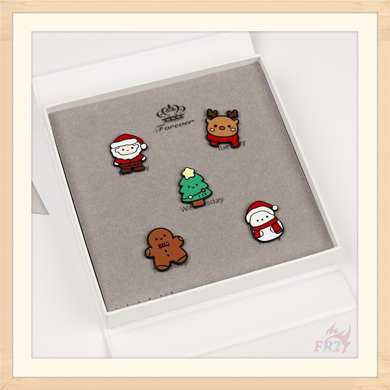 ★ Ghim Cài Áo Hình Ông Già Noel / Tuần Lộc / Bánh Gừng / Người Tuyết / Cây Thông Giáng Sinh ★ 1 Huy Hiệu Cài Áo Ba Lô Tráng Men Vẽ Nguệch Ngoạc