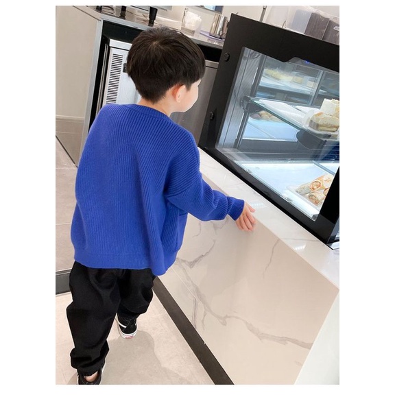 Áo Khoác Cardigan Dệt Kim Thời Trang Xuân Thu Cho Bé Trai