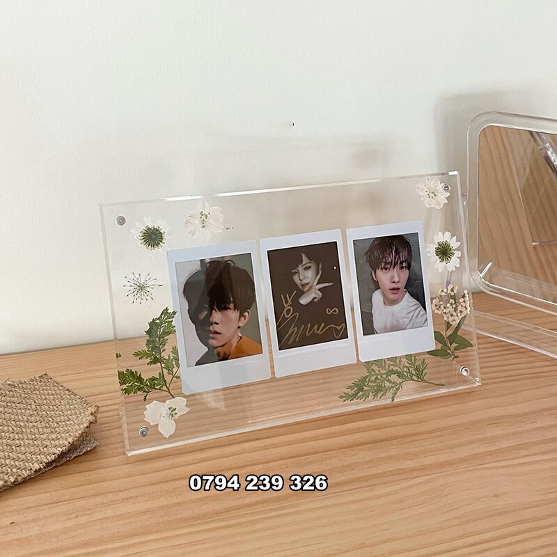 Khung ảnh đề bàn nam châm trưng bày ảnh photocard, OTP, mã QR