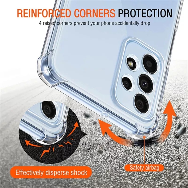 Ốp lưng Samsung A53 5G dẻo trong suốt lồi 4 góc hạn chế ố vàng ôm khít máy chống sốc