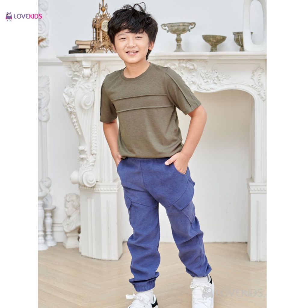Quần nhung bomber phối túi - Lovekids