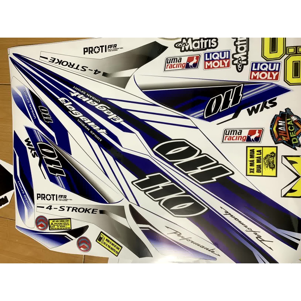 Tem elegant 110 xanh đen