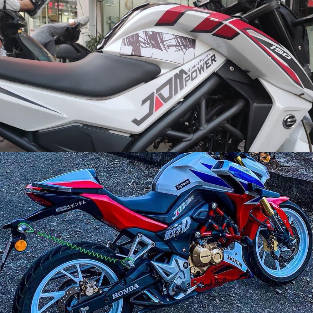 Miếng Dán Phản Quang JDM Màu Cầu Vồng Trang Trí Xe Hơi / Xe Máy