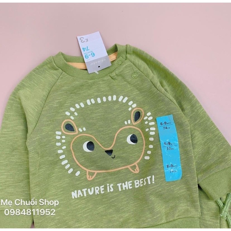 Bộ nỉ bông Prinmark dư xịn cho bé