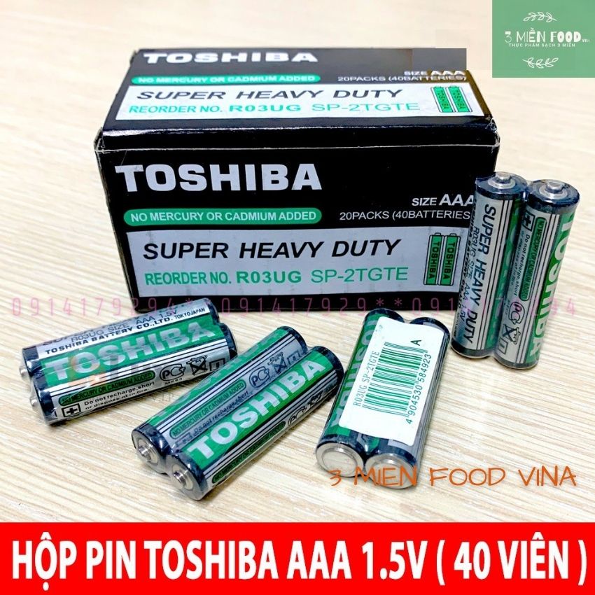 Pin AAA TOSHIBA 1.5V- Pin 3A , Pin Tiểu Nhỏ, Dùng Cho Remote Máy Lạnh(tv), Đồ Chơi.. 3 MIỀN FOOD VINA