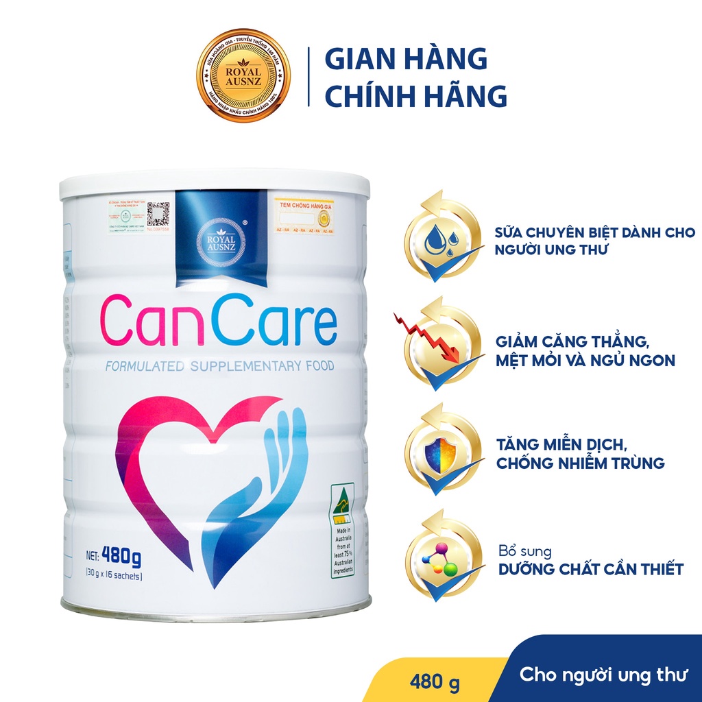 Sữa Hoàng Gia Úc Dành Cho Người Ung Thư ROYAL AUSNZ Sữa Dinh Dưỡng Chuyên Biệt Hộp 480g