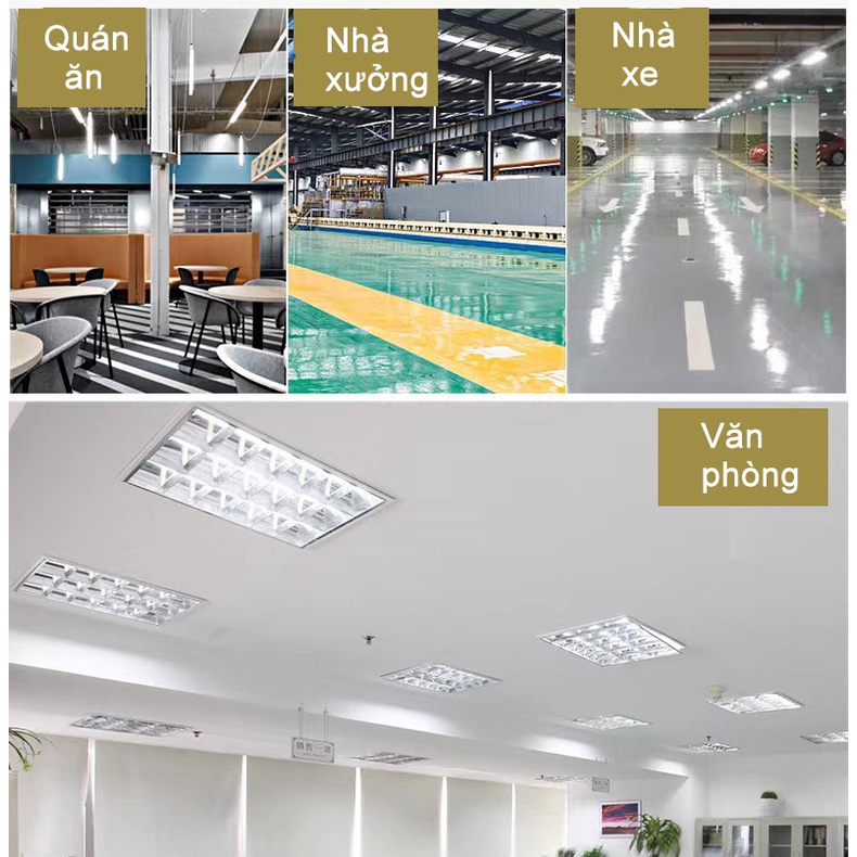 Bộ 10 Bóng đèn led, đèn led Tuýp thủy tinh 20W dài 1,2m siêu sáng