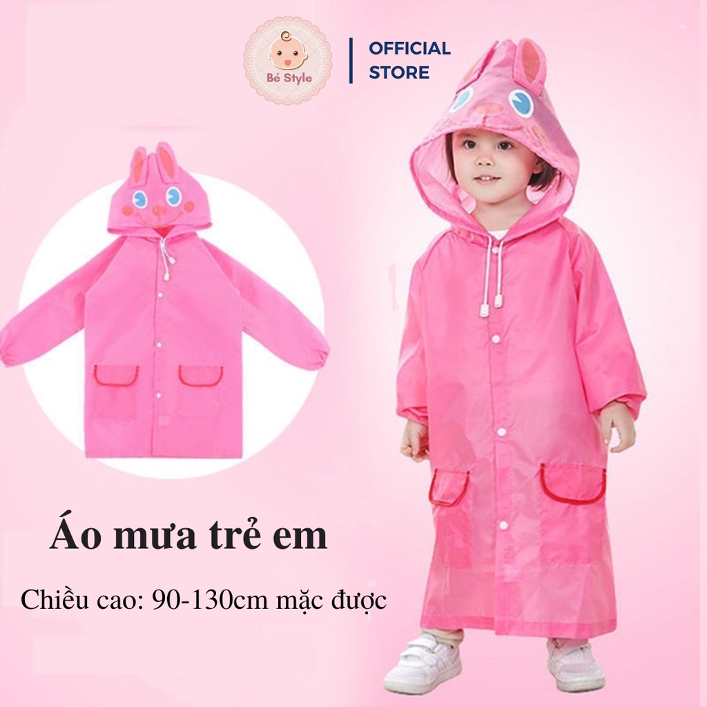 Áo mưa cho bé gái bé trai áo mưa trẻ em 3-8 tuổi hoạ tiết dễ thương A02
