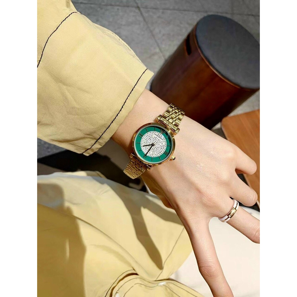 Đồng hồ nữ New size 32 mm dây khóa đôi thép không gỉ 2 màu gold và demi thời trang sang trọng