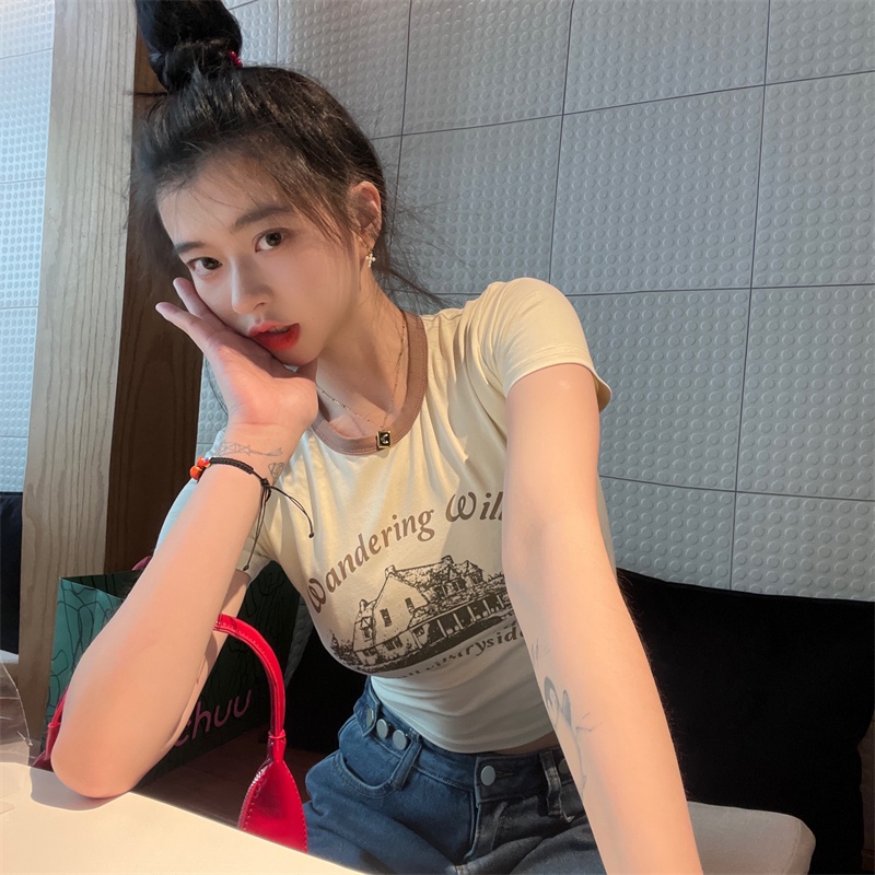 Áo thun nữ YEYA tay ngắn cổ tròn in hình thời trang