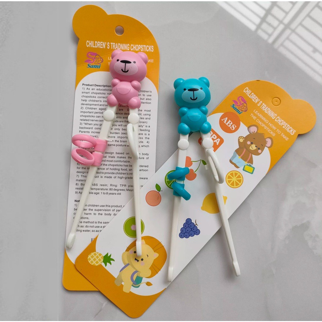 Đũa tập ăn xỏ ngón cho bé tập gắp HÌNH MÈO,GẤU ,THỎ