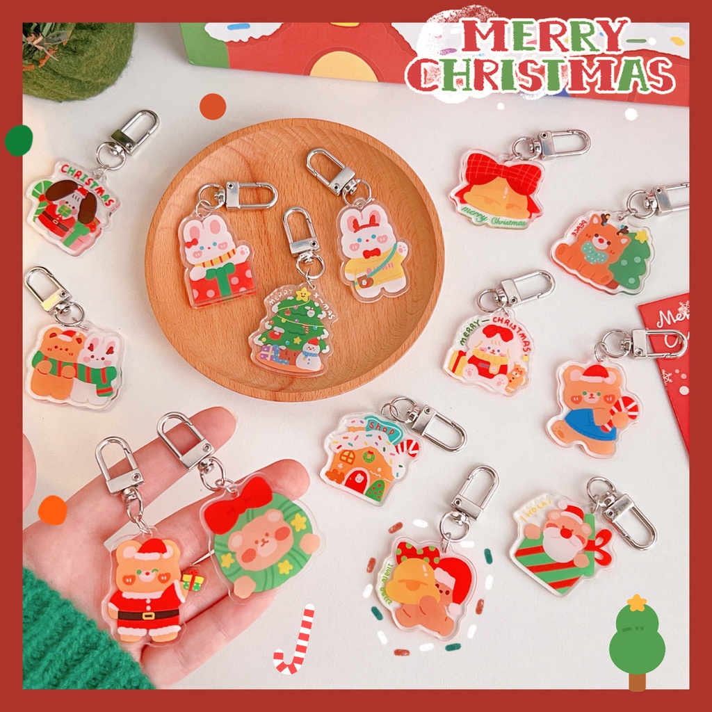 Móc Chìa Khóa Bằng Acrylic Họa Tiết Hoạt Hình Phong Cách Nhật Hàn Dễ Thương
