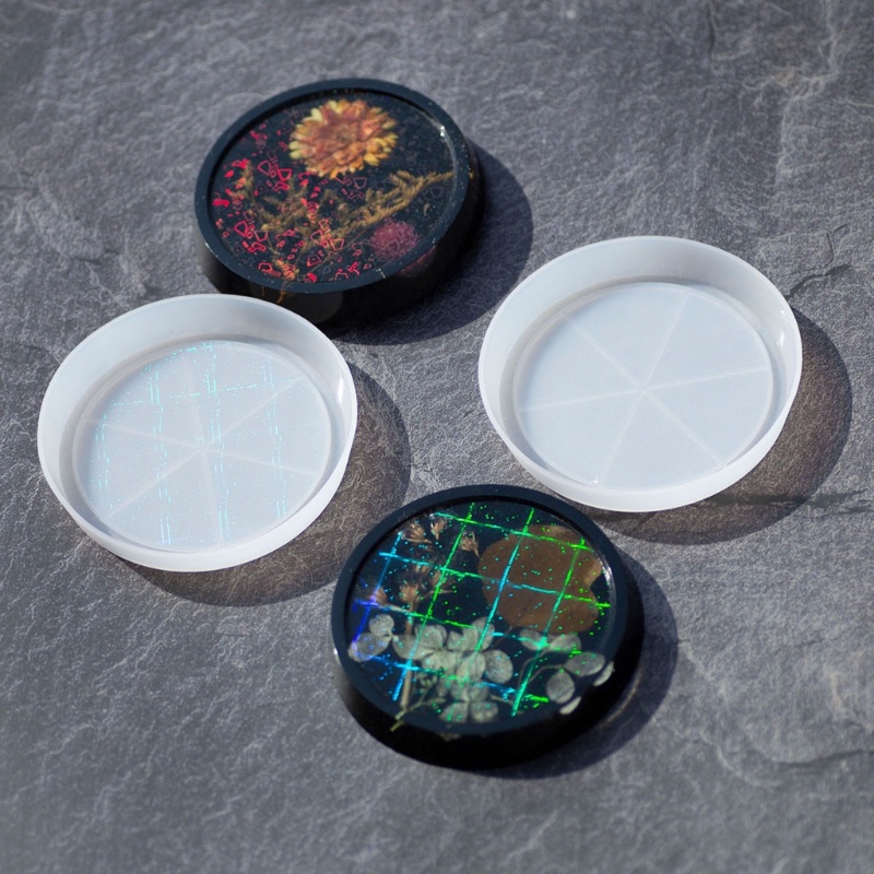 Sa Khuôn Silicon Làm Đế Lót Ly Bằng Epoxy Độc Đáo Trang Trí Nhà Cửa DIY