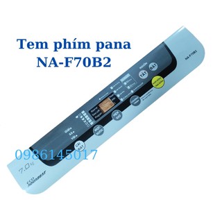 tem phím máy giặt pana 7kg NA-F70B2 tem mặt phím