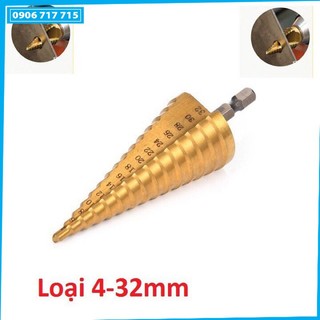 Mũi khoan bước tháp 4-32mm Titanium siêu bền