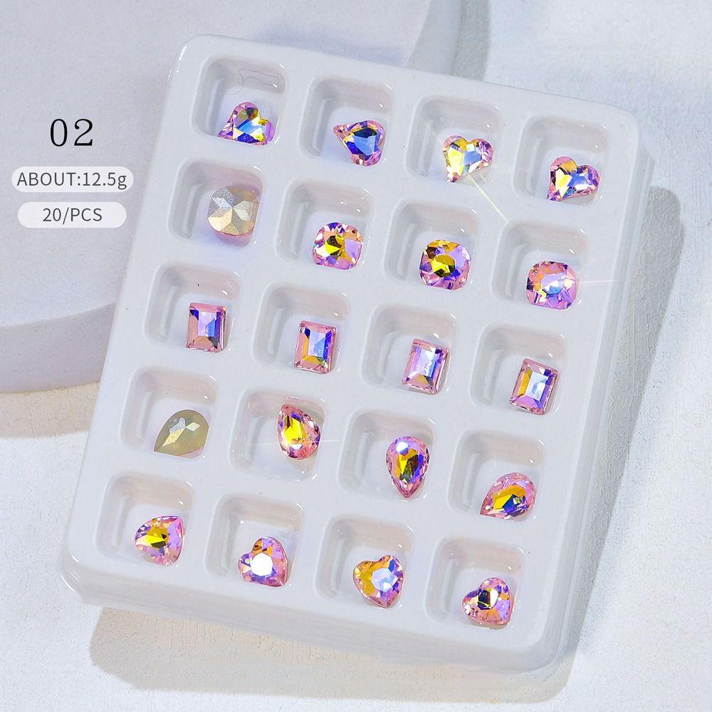 Bộ Dụng Cụ Làm Móng Nghệ Thuật|Set 20 Phụ Kiện Trang Trí Móng Tay Thời Trang Charms