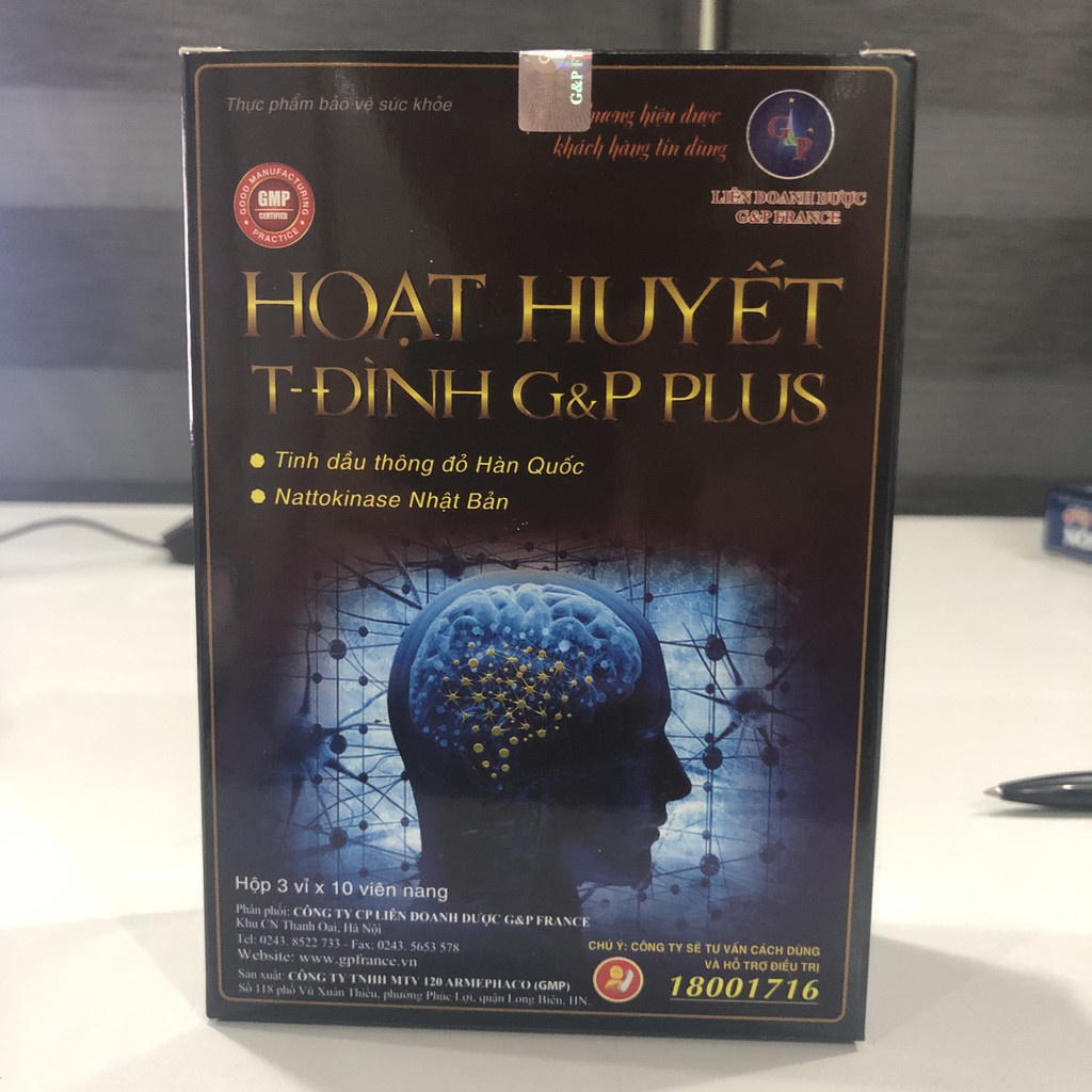 Hoạt huyết tiền đình G&P Plus - Giúp giảm dứt điểm rối loạn tiền đình , hết đau đầu , đau mỏi vai gáy ,đau nửa đầu - 30v