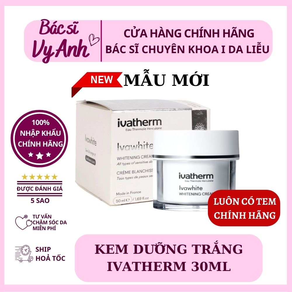 Kem dưỡng Ivatherm Ivawhite Intensive Whitening Cream 30ML dưỡng trắng sáng da BÁC SĨ VY ANH