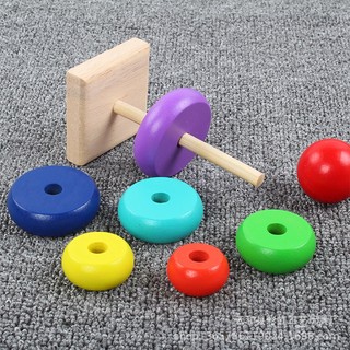 Đồ chơi Tháp cầu vồng mini bằng gỗ
