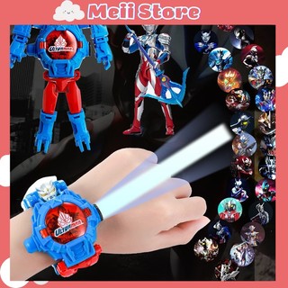 Đồng hồ siêu nhân, đồng hồ biến hình robot cho trẻ em có đèn phát sáng