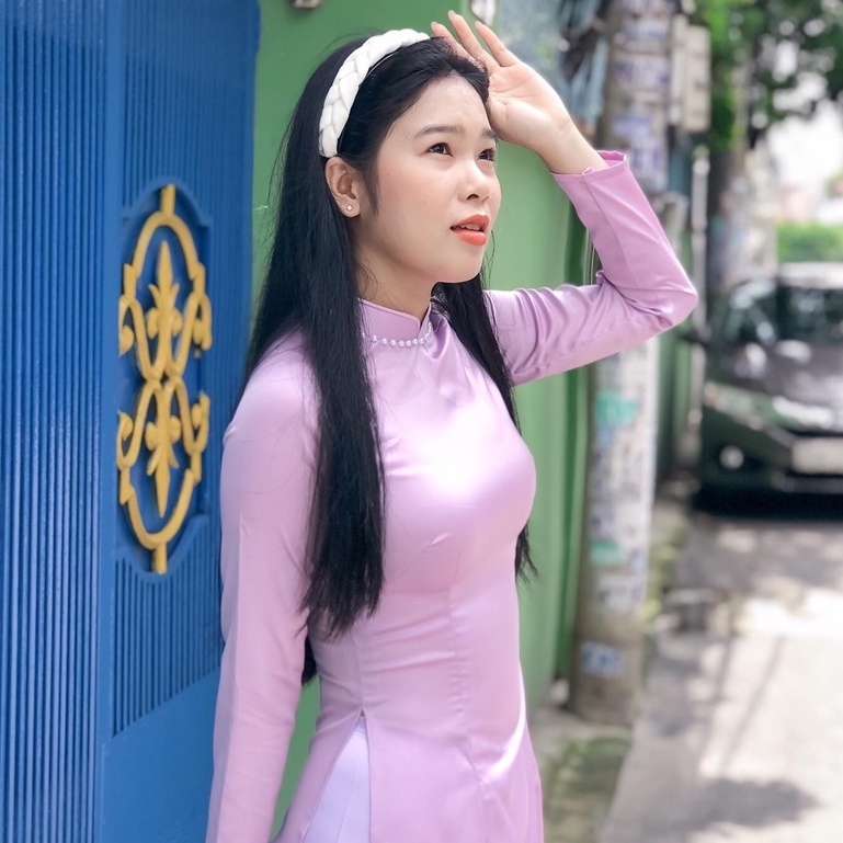 Áo Dài Truyền Thống , Áo Dài Nhã Tím Nhạt