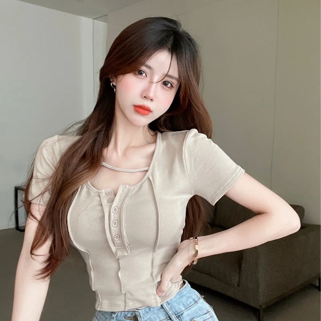 JSC Áo Thun Nữ Dài Tay Dáng Ôm Thời Trang Mới