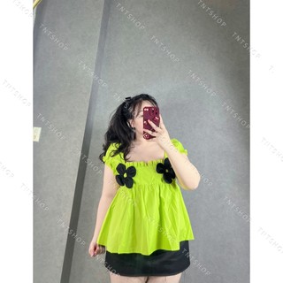 ÁO BABYDOLL HOA NGỰC  [TNT SHOP BIGSIZE 60KG 90KG]