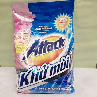 Bột giặt ATTACK Khử mùi hương ANH ĐÀO gói mẫu mới