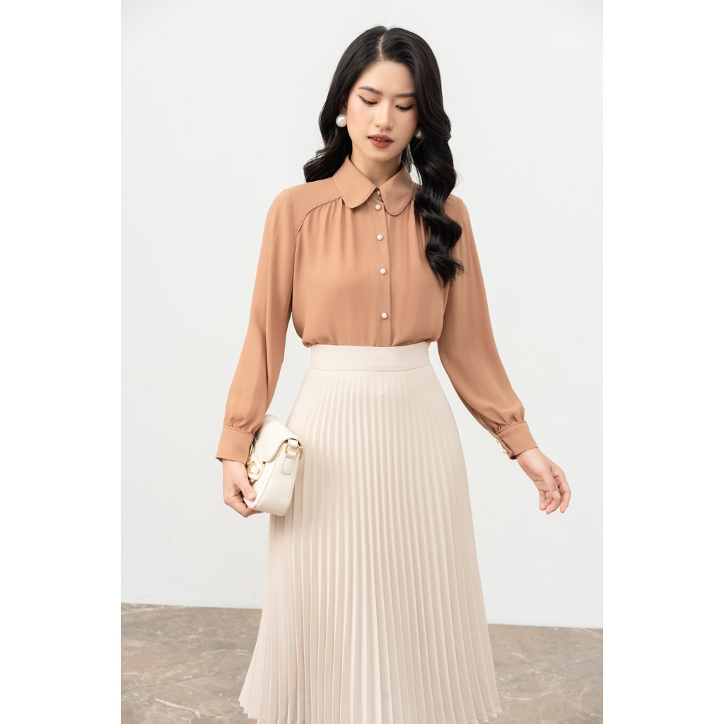 Áo Sơ Mi Nữ Cổ Sen Dài Tay Thời Trang Công Sở Thanh Lịch By LEMIA Design - 22A265