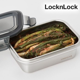 Bộ 2 hộp vuông đựng, trữ thức ăn, thực phẩm inox cao cấp LocknLock 400ml, 500ml