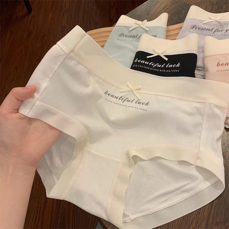 Quần lót nữ cotton lụa mịn siêu co giãn đính nơ màu pastel rất đẹp Havana FLQ185