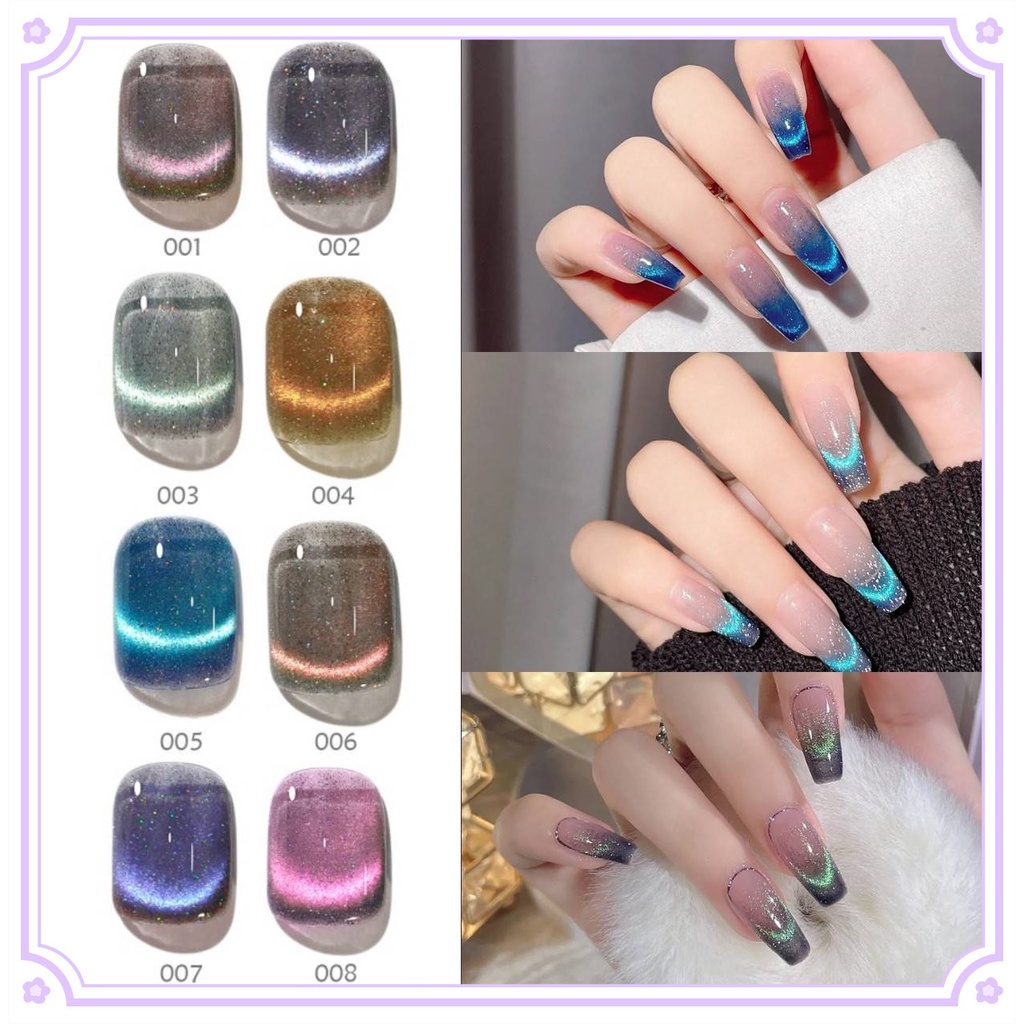 Gel Sơn Móng Tay 8ml Tạo Hiệu Ứng Mắt Mèo Mùa Thu Đông 8 Màu Tùy Chọn Chuyên Nghiệp MISS CHEERING