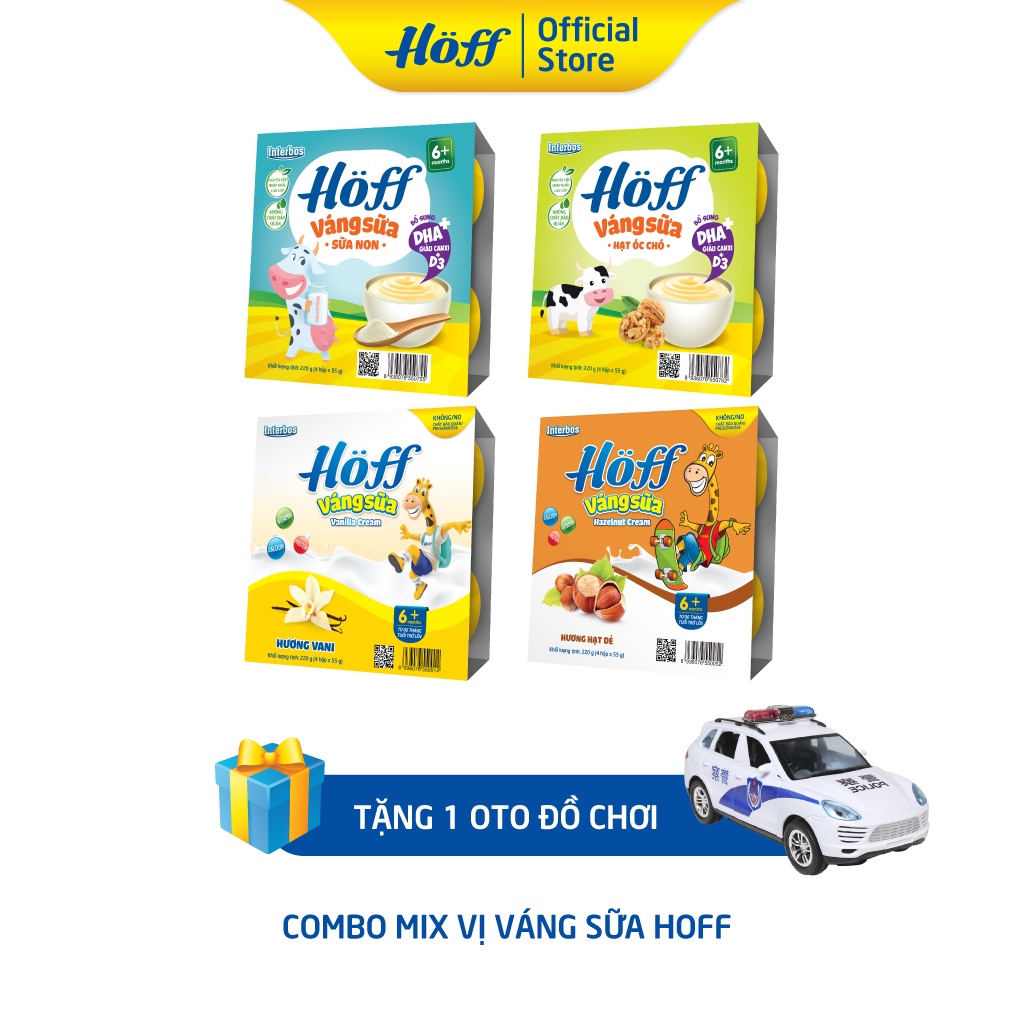 Váng Sữa HOFF bốn vị (Tặng kèm ô tô đồ chơi)