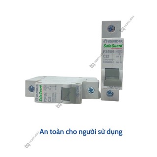 CB 1 Tép SINO (10A, 16A, 20A, 25A, 32A, 40A, 63A) PS45N - 1 Cực