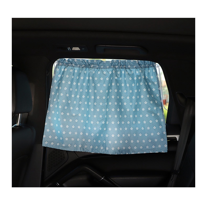 Rèm Che Nắng Cửa Sổ Xe Hơi Bằng Cotton Họa Tiết Dễ Thương Cách Nhiệt Có Giác Hút Gắn Lắp Tiện Lợi